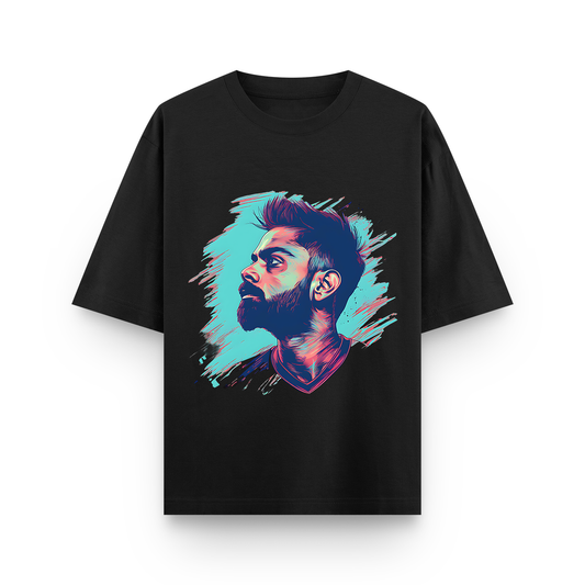 "King Kohli" Oversized T-Shirt for Men & Women | Minimal Typography | Streetwear Style