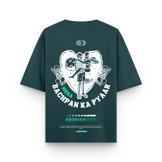 Bachpan Ka Pyaar" Oversized T-Shirt for Men & Women | Minimal Typography | Streetwear Style