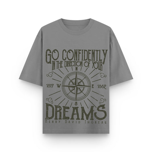 Dreams" Oversized T-Shirt for Men & Women | Minimal Typography | Streetwear Style
